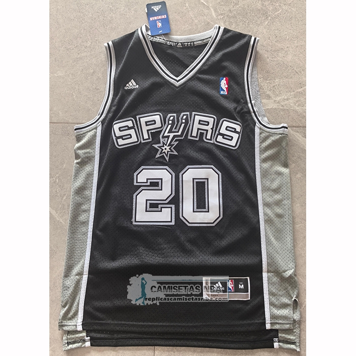 Camiseta San Antonio Spurs Manu Ginobili NO 20 Icon 2025-26 Negro